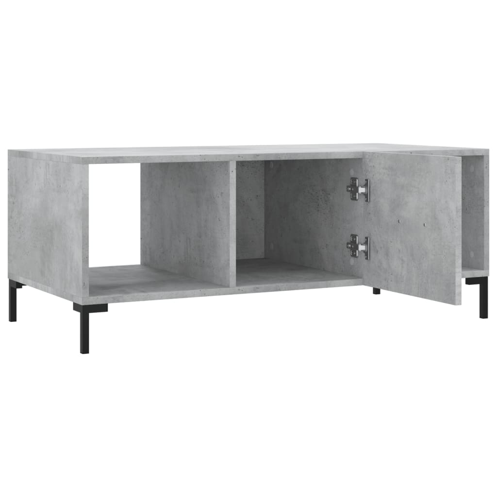 Coffee Table Concrete Grey 102x50x40 cm Engineered Wood