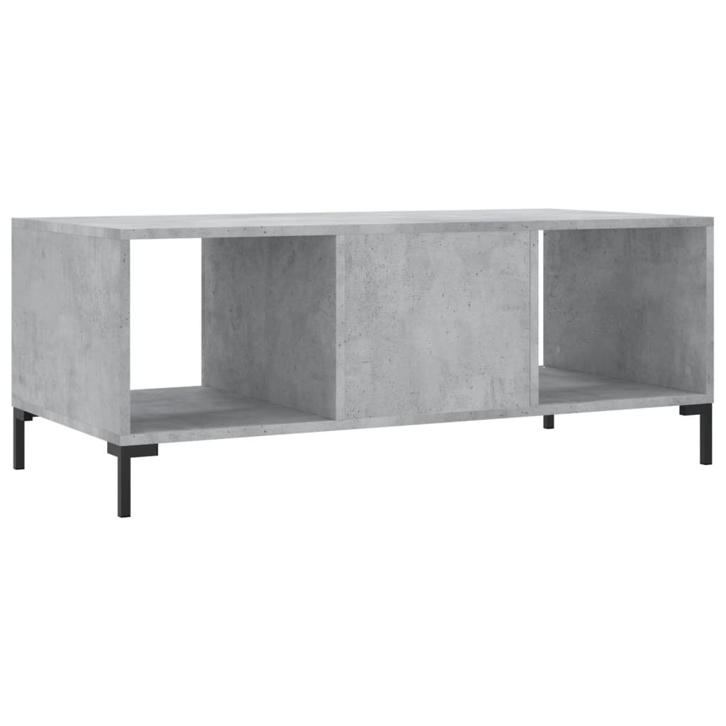 Coffee Table Concrete Grey 102x50x40 cm Engineered Wood
