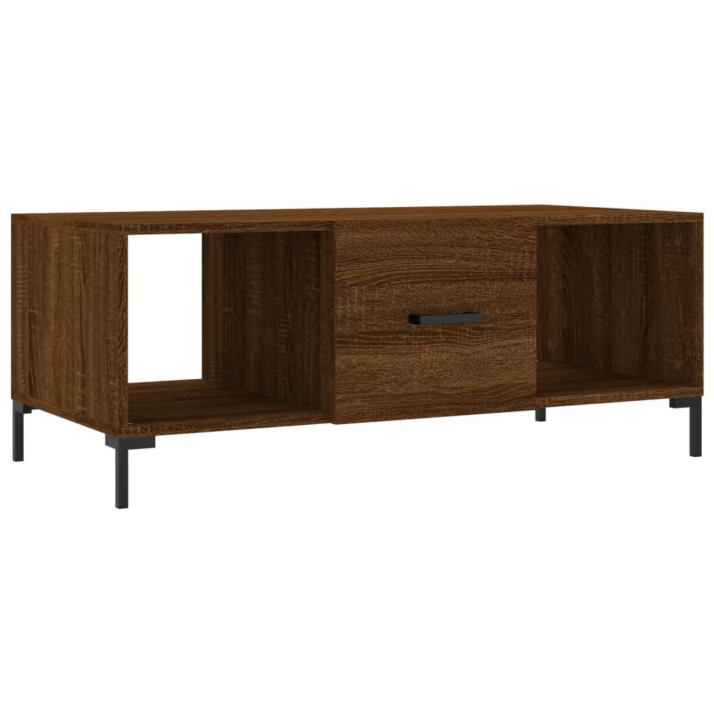 Coffee Table Brown Oak 102x50x40 cm Engineered Wood