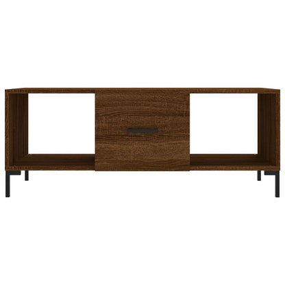 Coffee Table Brown Oak 102x50x40 cm Engineered Wood
