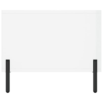 Coffee Table High Gloss White 102x50x40 cm Engineered Wood