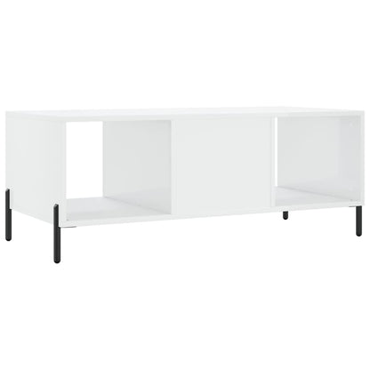 Coffee Table High Gloss White 102x50x40 cm Engineered Wood
