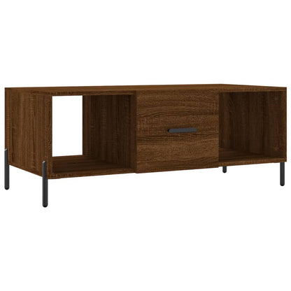 Coffee Table Brown Oak 102x50x40 cm Engineered Wood
