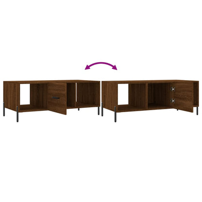 Coffee Table Brown Oak 102x50x40 cm Engineered Wood