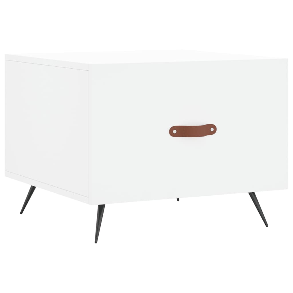 Coffee Table White 50x50x40 cm Engineered Wood