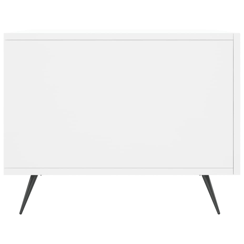 Coffee Table White 50x50x40 cm Engineered Wood