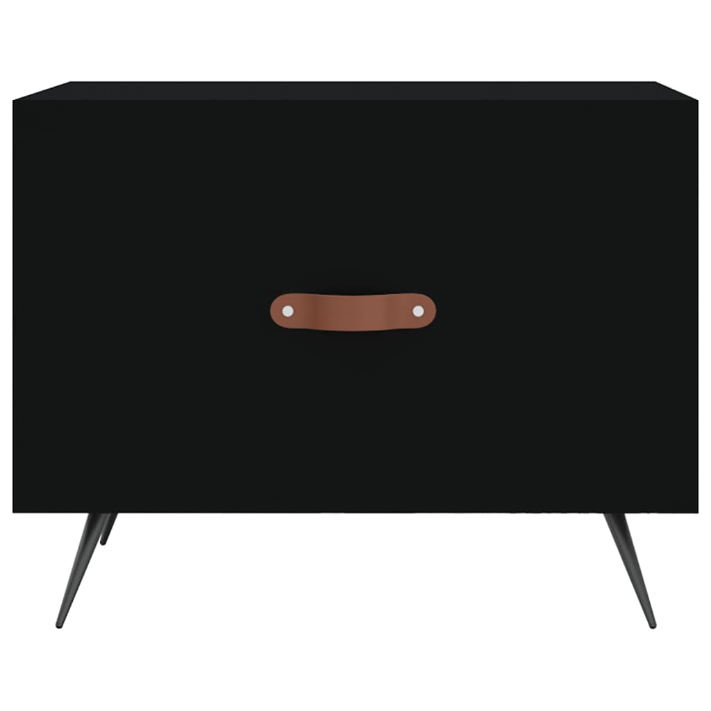 Coffee Table Black 50x50x40 cm Engineered Wood