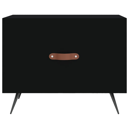 Coffee Table Black 50x50x40 cm Engineered Wood