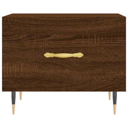 Coffee Table Brown Oak 50x50x40 cm Engineered Wood