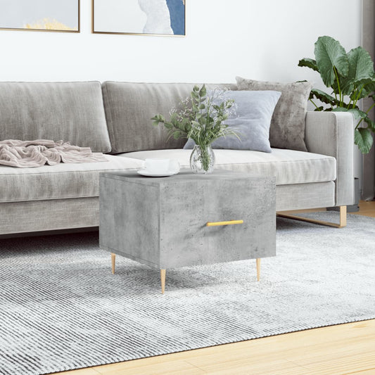 Coffee Table Concrete Grey 50x50x40 cm Engineered Wood