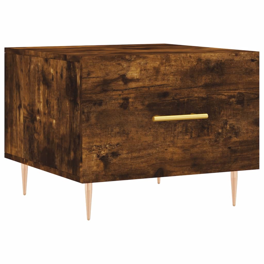 Coffee Table Smoked Oak 50x50x40 cm Engineered Wood