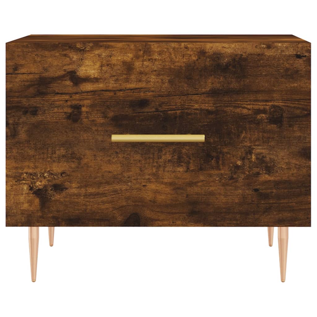 Coffee Table Smoked Oak 50x50x40 cm Engineered Wood