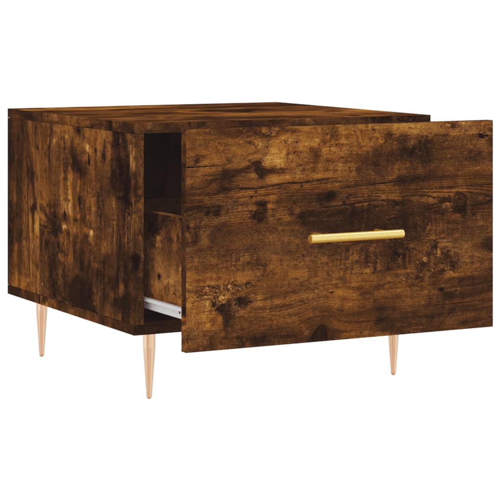 Coffee Table Smoked Oak 50x50x40 cm Engineered Wood