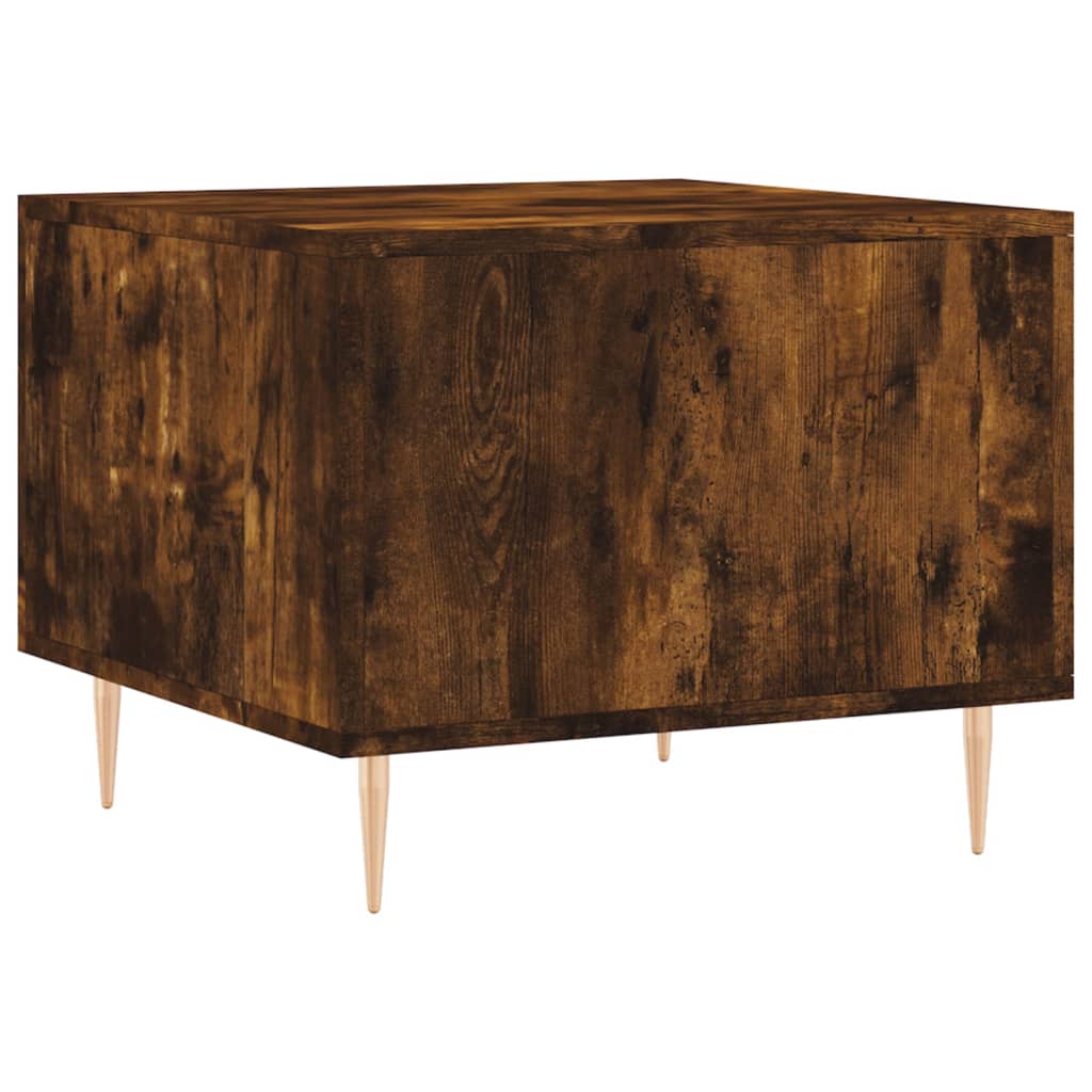 Coffee Table Smoked Oak 50x50x40 cm Engineered Wood