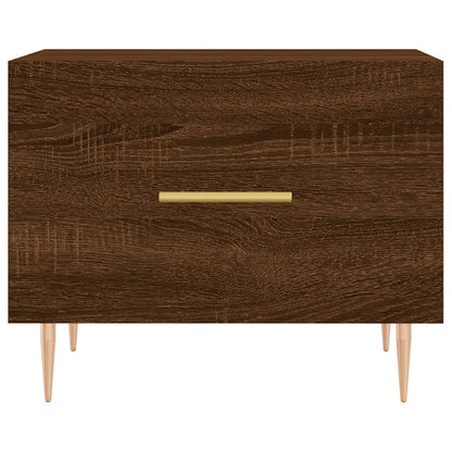 Coffee Table Brown Oak 50x50x40 cm Engineered Wood