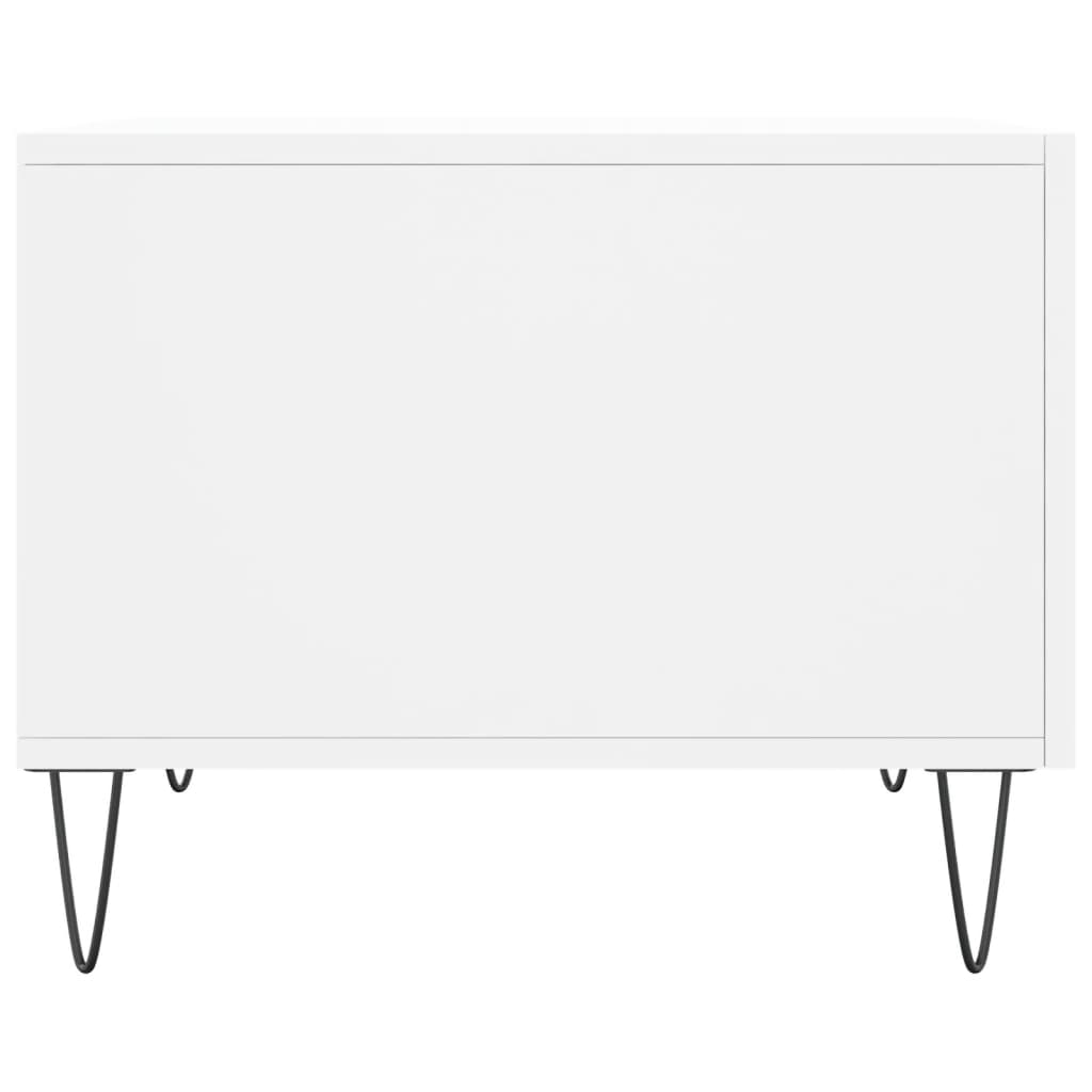 Coffee Table White 50x50x40 cm Engineered Wood