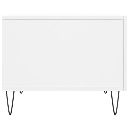Coffee Table White 50x50x40 cm Engineered Wood
