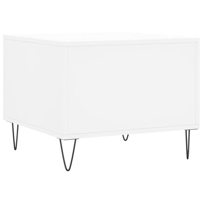 Coffee Table White 50x50x40 cm Engineered Wood