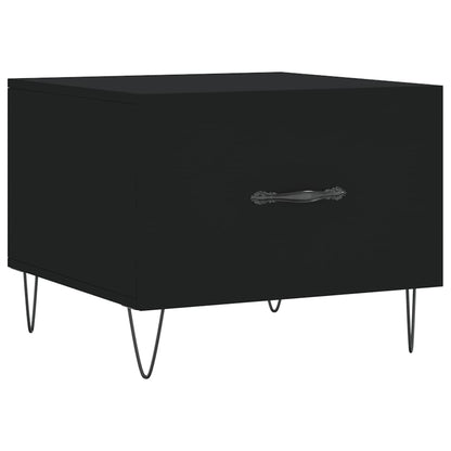 Coffee Table Black 50x50x40 cm Engineered Wood