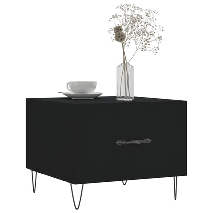 Coffee Table Black 50x50x40 cm Engineered Wood
