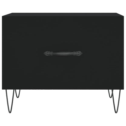 Coffee Table Black 50x50x40 cm Engineered Wood