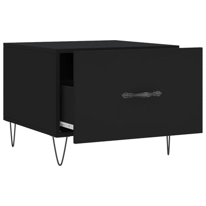 Coffee Table Black 50x50x40 cm Engineered Wood