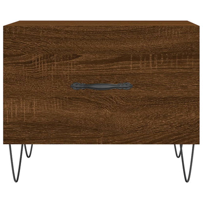 Coffee Table Brown Oak 50x50x40 cm Engineered Wood