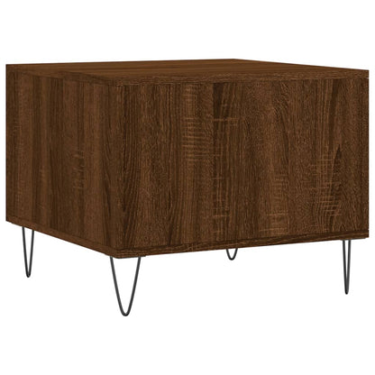 Coffee Table Brown Oak 50x50x40 cm Engineered Wood