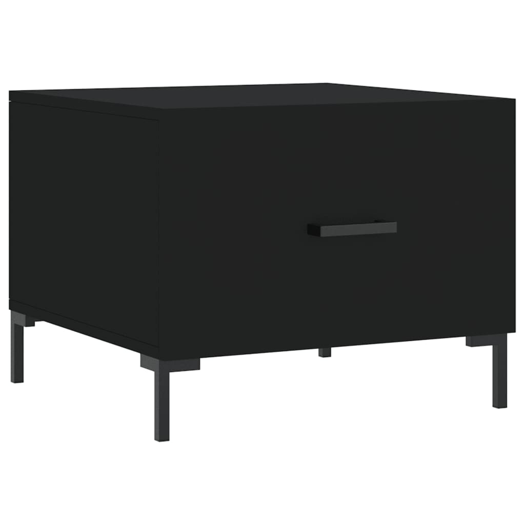 Coffee Table Black 50x50x40 cm Engineered Wood