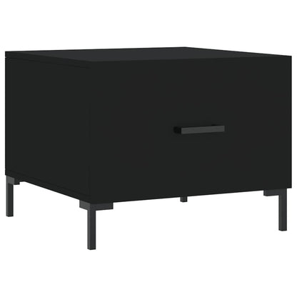 Coffee Table Black 50x50x40 cm Engineered Wood
