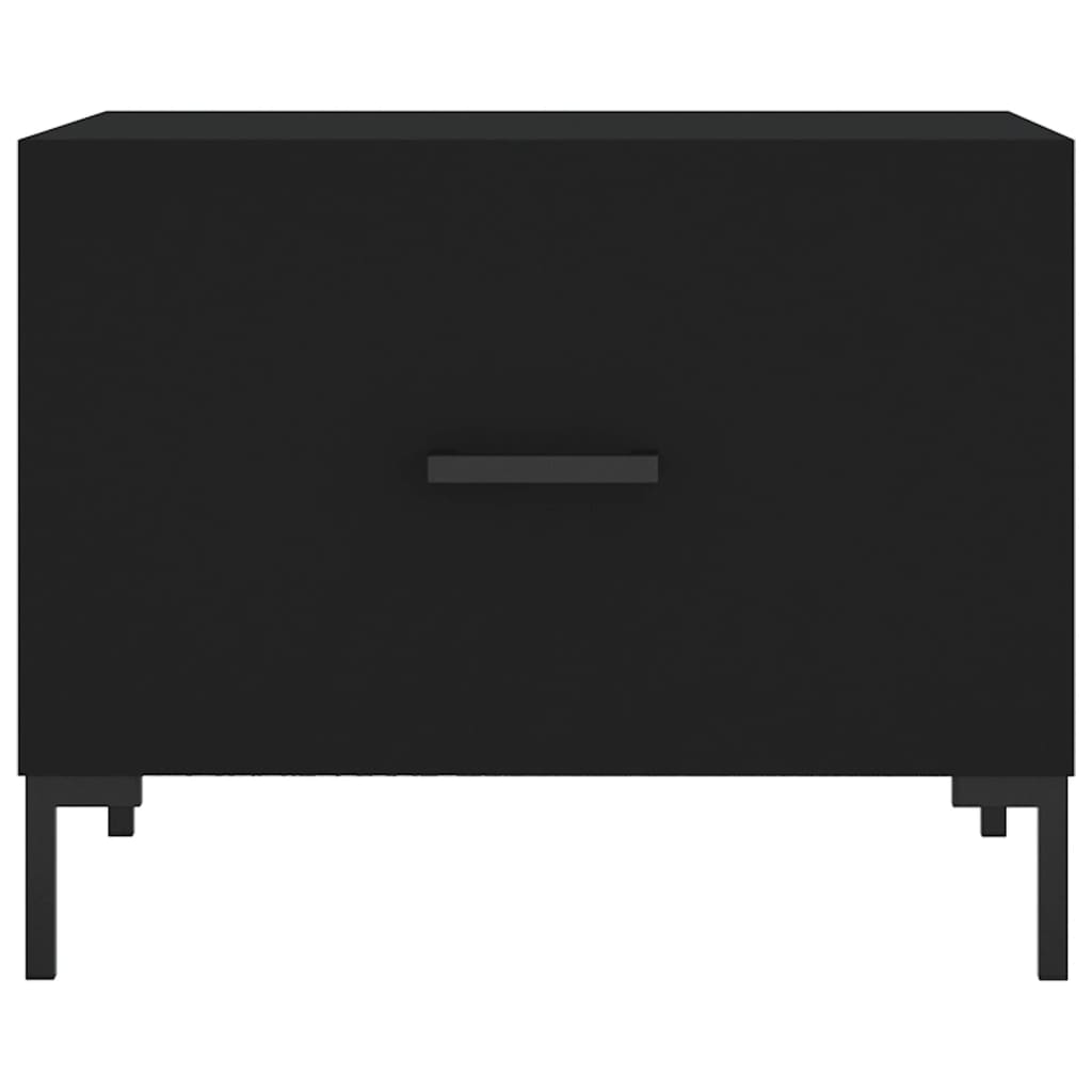Coffee Table Black 50x50x40 cm Engineered Wood