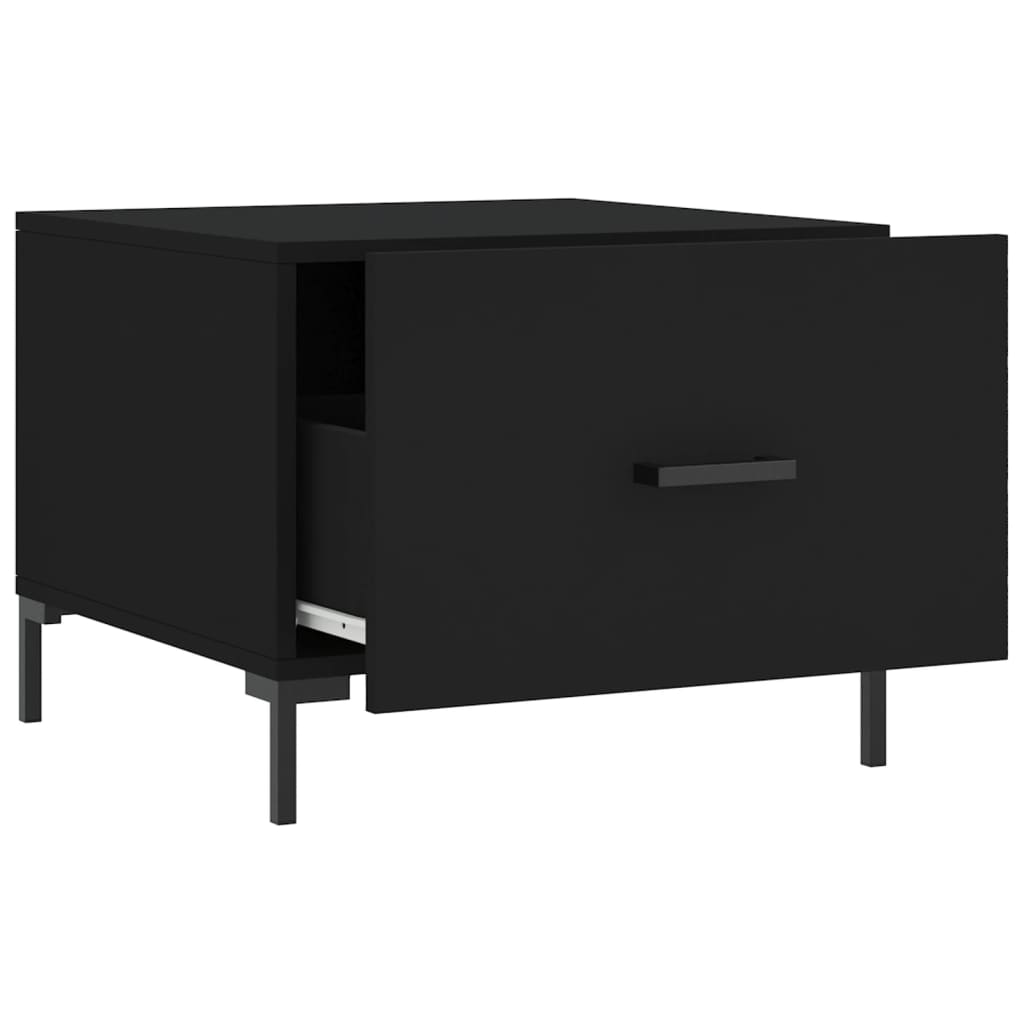 Coffee Table Black 50x50x40 cm Engineered Wood