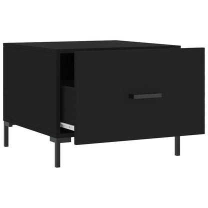 Coffee Table Black 50x50x40 cm Engineered Wood