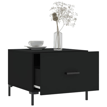 Coffee Tables 2 pcs Black 50x50x40 cm Engineered Wood