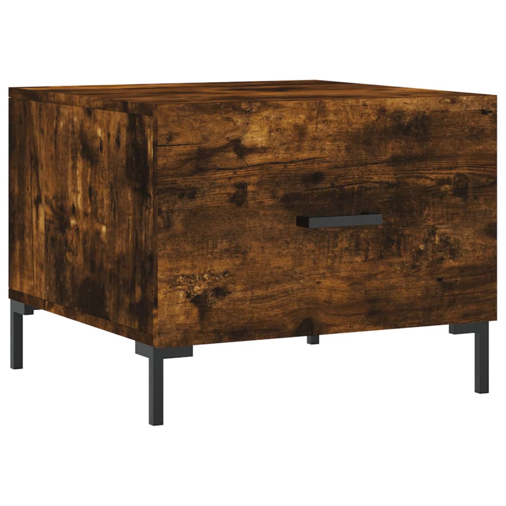 Coffee Table Smoked Oak 50x50x40 cm Engineered Wood