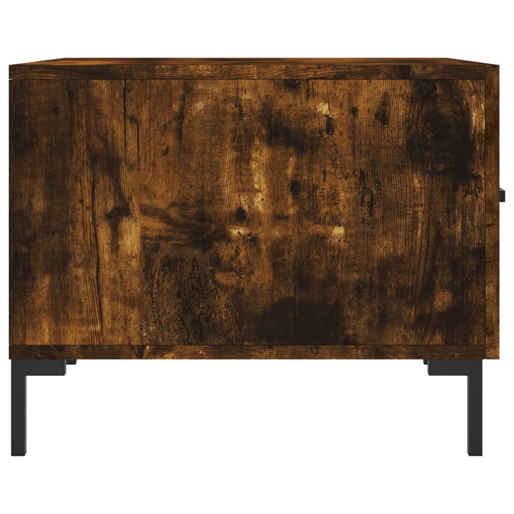 Coffee Table Smoked Oak 50x50x40 cm Engineered Wood