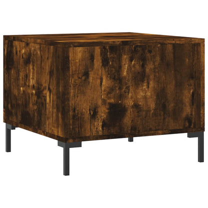 Coffee Table Smoked Oak 50x50x40 cm Engineered Wood