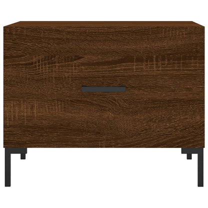 Coffee Table Brown Oak 50x50x40 cm Engineered Wood