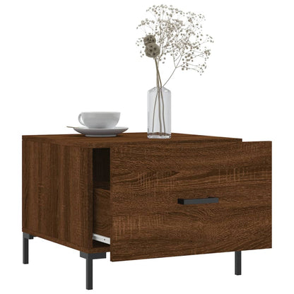 Coffee Tables 2 pcs Brown Oak 50x50x40 cm Engineered Wood