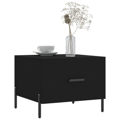 Coffee Table Black 50x50x40 cm Engineered Wood