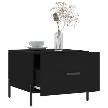 Coffee Table Black 50x50x40 cm Engineered Wood