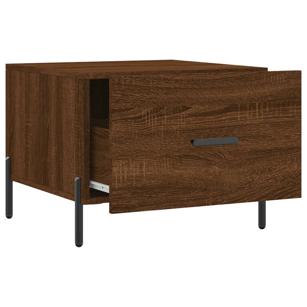 Coffee Table Brown Oak 50x50x40 cm Engineered Wood