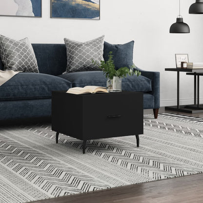 Coffee Table Black 50x50x40 cm Engineered Wood