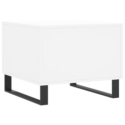 Coffee Table White 50x50x40 cm Engineered Wood