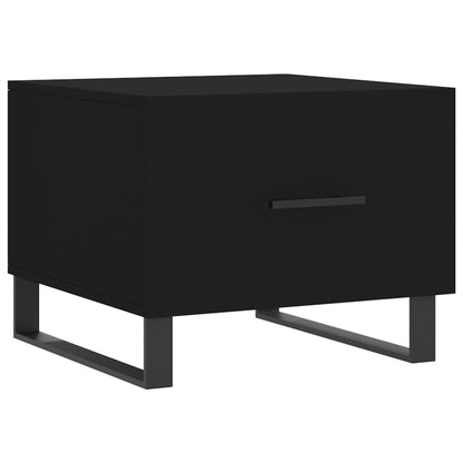 Coffee Table Black 50x50x40 cm Engineered Wood