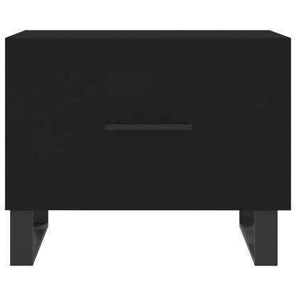 Coffee Table Black 50x50x40 cm Engineered Wood