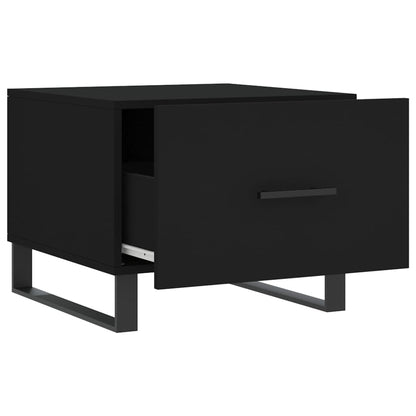 Coffee Table Black 50x50x40 cm Engineered Wood