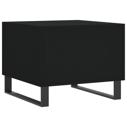 Coffee Table Black 50x50x40 cm Engineered Wood