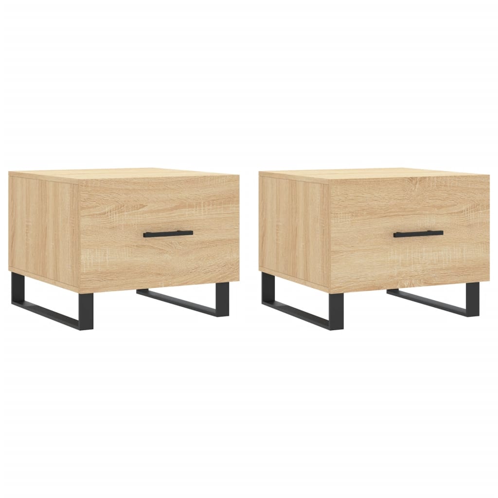 Coffee Tables 2 pcs Sonoma Oak 50x50x40 cm Engineered Wood