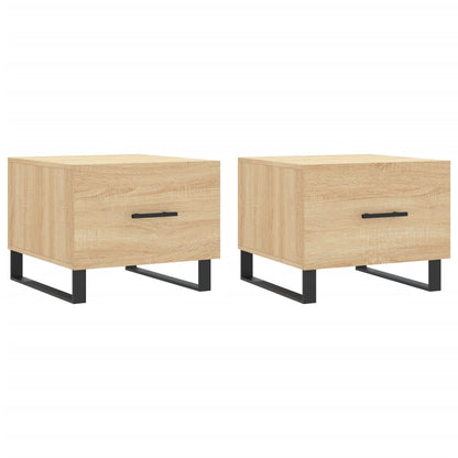 Coffee Tables 2 pcs Sonoma Oak 50x50x40 cm Engineered Wood